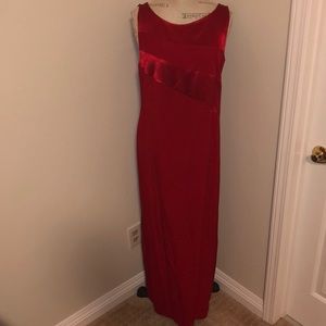 Red Maternity Long Dress